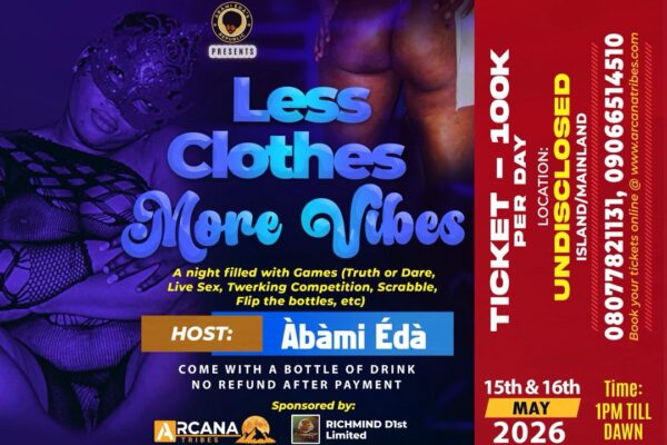 Less Clothes More Vibes – 15th & 16th MAY 2026